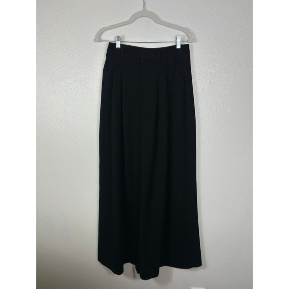 Maeve Anthropologie Avery Pleated Wide Leg Trousers Black Sz 2 Office - Picture 5 of 7